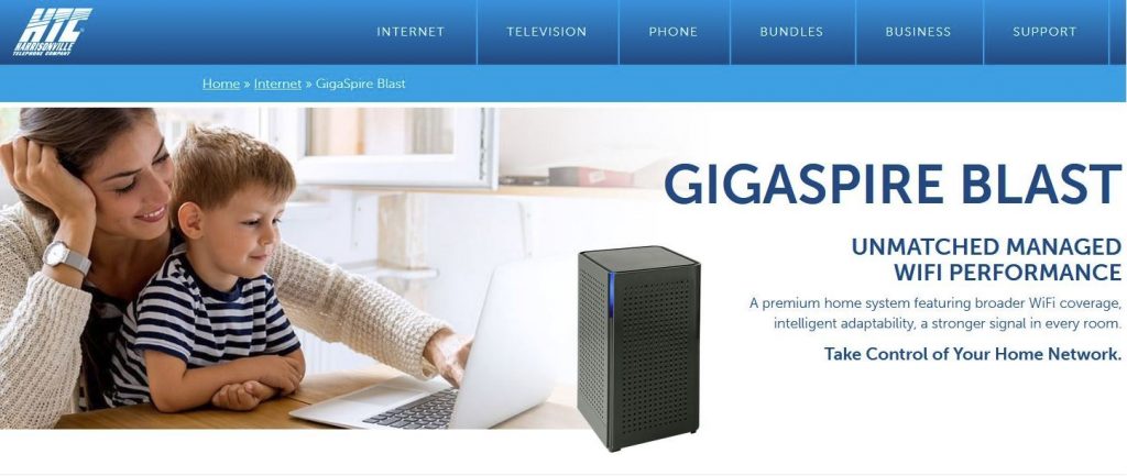 Harrisonville Telephone Company better router signal GigaSpire Blast